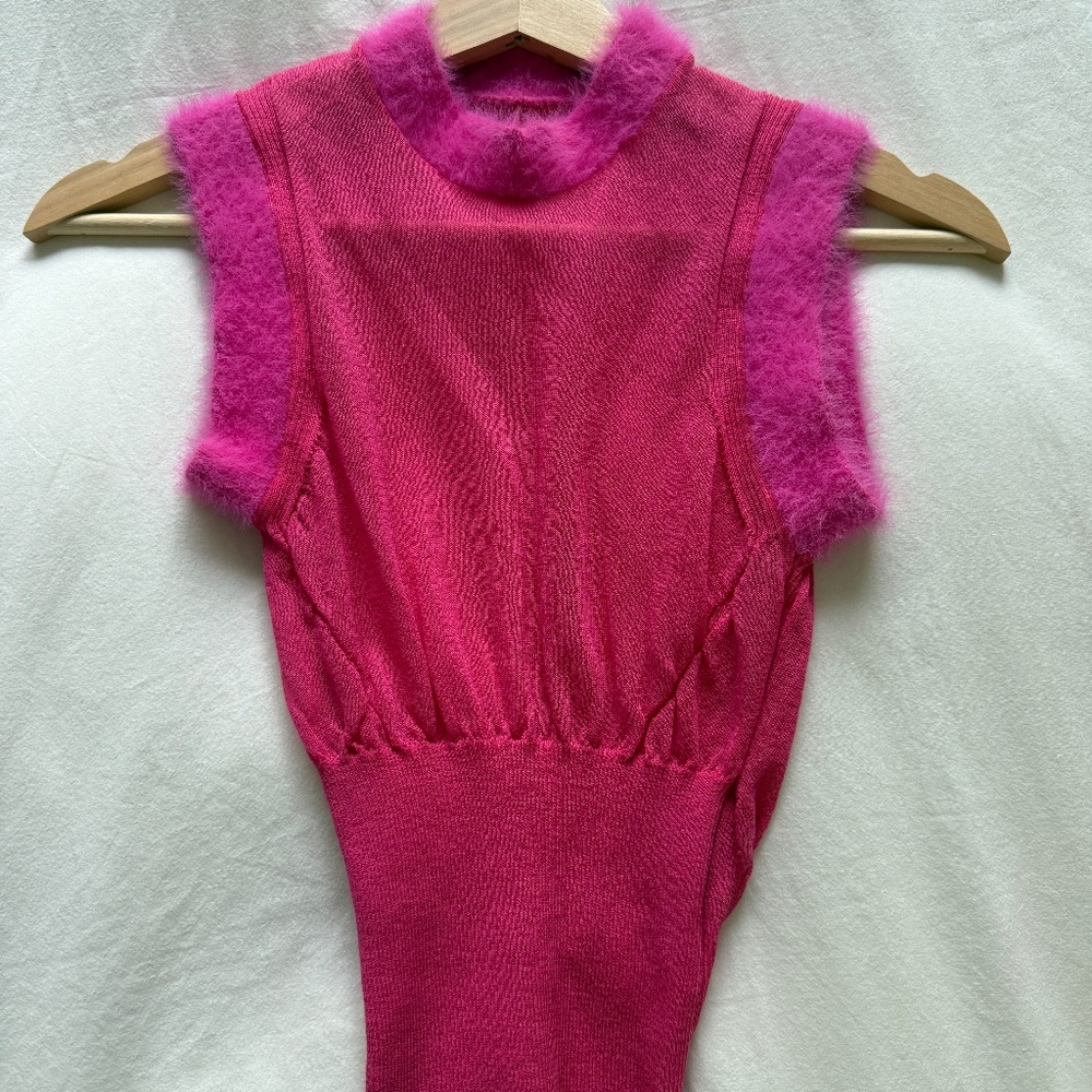 Jacquemus cropped pink top size 36